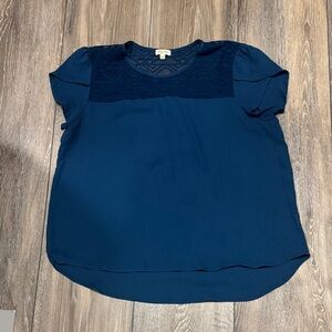 Lily White Deep Blue Blouse